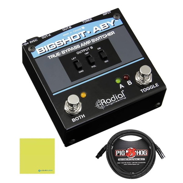 Radial Bigshot ABY True Bypass Switcher Bundle with Pig Hog