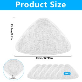 Zxglxinyao 6 Pcs for Vileda Steam Mop Pads, Washable Microfiber Cleaning Cover Mops Head Replacement Cloth Pads for Vileda Steam Mop Replacement Pads