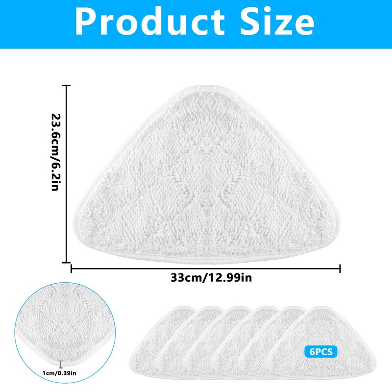 Zxglxinyao 6 Pcs for Vileda Steam Mop Pads, Washable Microfiber