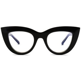 SOJOS Blue Light Blocking Glasses Retro Vintage Cateye Eyeglasses for Women Plastic Frame Party Glasses SJ5025 with Black/Anti-Blue light Lens