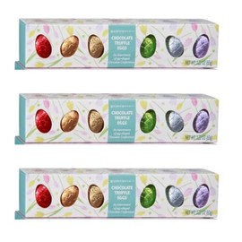 Chocolate Truffle Eggs (assortment of egg-shaped chocolate confections, each giftable, 2.22-oz. box contains seven chocolate truffle eggs pack of 3