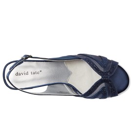 David Tate Women's Desire Heeled Sandal, Navy, 8