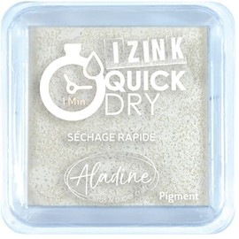 Aladine 19547 Izink Quick Dry Ink Pad, White, 5 x 5 cm