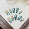 Uñas postizas de almendra medianas para mujer, 10 unidades, de