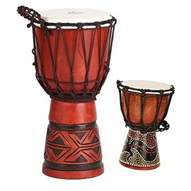 X8 Celtic Labyrinth Djembe Drum with Bag