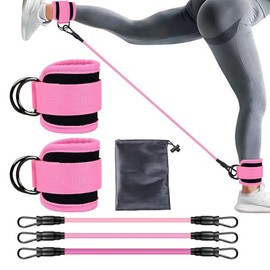 ZESTPIE Juego de Pilates con Bandas de Resistencia, Resistencias para Ejercicio Multifuncional 6 en 1 Bandas Elásticas Ajustable para Entrenamientos de Glúteos y Cuerpo Completo