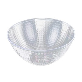 Kaya Clear Diamond Design Round Disposable Bowls - 96 oz. (Pack of 2) - Elegant & Sturdy Plastic Party Serving Dishes - Perfect for Upscale Events and Gatherings