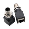 HangTon Netzwerk Adapter M12 8 pin A-codiert Stecker auf RJ45