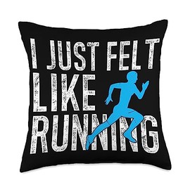 XC Running I Just Felt Like Running XC Runner Crosscountry Throw Pillow