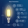 FLSNT 100W Equivalent LED Candelabra Bulbs, 800LM Dimmable B11 E12