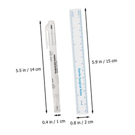 ORFOFE 5sets Microblading Eyebrow Pens with Rulers Dual-ended Mapping Markers for Precise Positioning for Beauty Salons and Beginners Includes and Tips