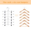 WYLWLS 2-in-1 Space-Saving Closet Organizer: 6-Tier Pants Hanger with Sliding
