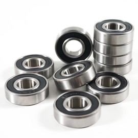 TOP-VIGOR 10 Pcs Pre-Lubricated Deep Groove Ball Bearing Rubber Cover Bearing Ball Bearings 626RS 6 * 19 * 6mm Bearing Steel Z1 Level