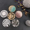 Morella Women's Amulet Coins, 33 mm Zirconia Stones, Base Metal