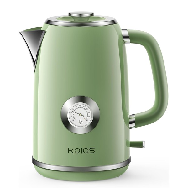 Electric Kettle 1.8L with Temperature Gauge, 1500W Fast Boiling Electric