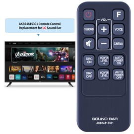New AKB74815301 Replacement Remote Control for LG Soundbar S55A3-D LAS454B LAS485B LAS453B S45A1-D SH3B SH3K SJ4Y SPH3B-W SPH4B-W Sound Bar