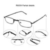EYE ZOOM 2 Pairs Compact Rectangular Metal Folding Reading Glasses