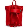 Caspar TL789 Women's Elegant Genuine Leather Backpack Standard Size, red
