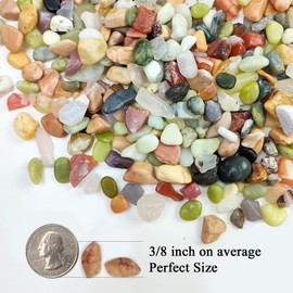 FANTIAN Succulent Rocks, 3/8 Inch Polished Pebbles for Indoor Plants, Decorative River Rocks for Plants Indoor, Vase Fillers, Cactus Planters, Bird Bath, Fountain, Outdoor Garden Landscaping