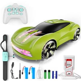 Dwi Dowellin Gesture Sensing RC Stunt Car,Drift Remote Control with Light Spray & Music - Boys Toys Age 6-8-12, Cool Birthday Gifts for Kids Age 7 8 9 10 11 12 Years Old(Green)