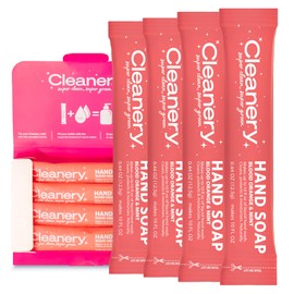 Hydrating Liquid Hand Soap Refill Powder Concentrate 4 Pack Moisturizing Hand Wash, No Harsh Chemicals, Cruelty Free, Eco-Friendly, Makes 10oz Each, Blood Orange & Mint Scent