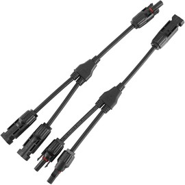mc4 Parallel Connector Branch Solar Panel Y Cable Y Shape Solar Parallel 1M2F + 2M1F Weather Resistant UV Durable Waterproof mmf Connector