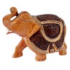 Purpledip Handmade Wooden Elephant Statue (12343)