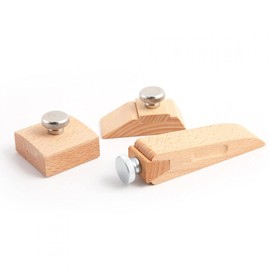 Square Beve l Wedge Sanding, 3 Pieces Wooden Sandpaper Block Portable Block Natural Handmade Leather Edge Grinding Polishing Tool for DIY Leather Craft