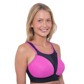 Gemm Ladies High Impact Non Wired Large Sports Bra Small to Plus Size (B&P 34DD)