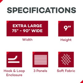 Dealmed X-Large Abdominal Binder – 3-Panel, 9", 75" – 90” Waist Compression Wrap, Abdominal Binder for Women and Men, Waist Support Belt to Stabilize Core and Improve Muscle Tone