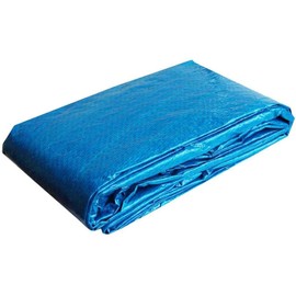 Shinyzone 260x170x61 Swimming Rectangular Pool Cover with Rope Ties,Durable Tarpaulin Dustproof Rainproof Windproof Reinforced for Rectangular Above Ground Swimming Pool,Blue