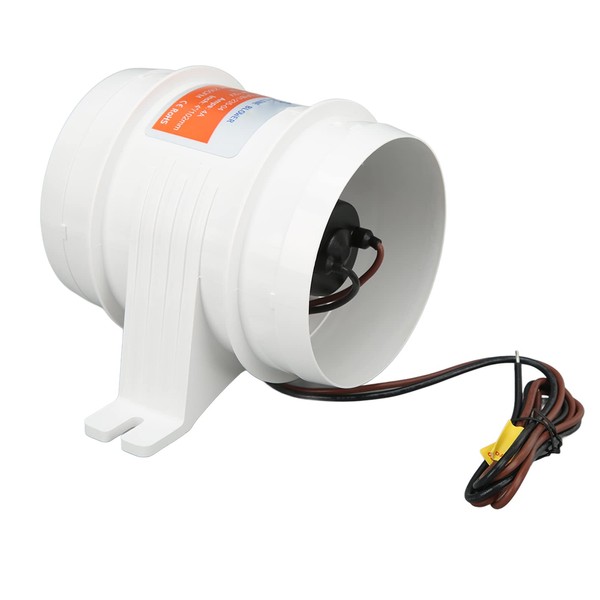 Inline Blower Fan, 4in 12V Marine Bilge Air Blower, In