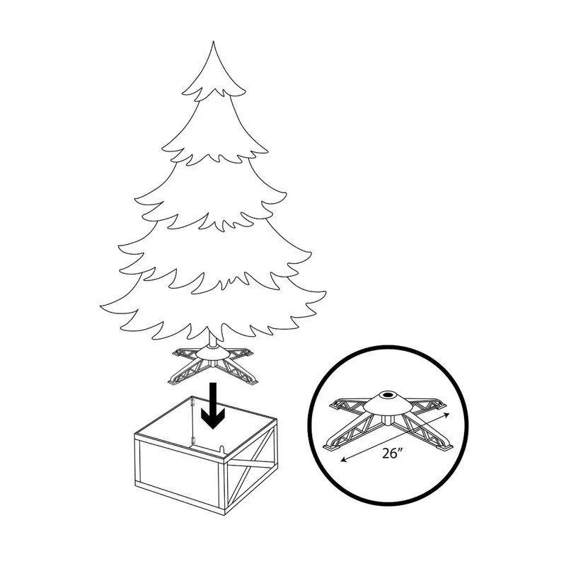 Holiday Time Christmas Tree Collar Base Cover Crate