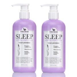 Pure Relief Lavender Sleep Lotion 16oz Pack of 2 Magnesium Body Cream