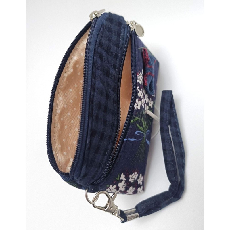 YHmyok - cartera para mujer, Azul oscuro, 4.3*5.5