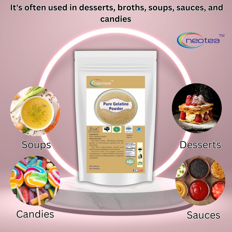 Neotea Gelatin Powder 300g | Unflavoured Food Grade Gelatine |