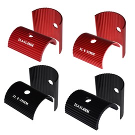 Pirhosigma 4 Pair Bike Handlebar Stem Shim Adapter Sheet Conversion Spacer Cycling Aluminum Alloy Accessories 25. 4 to 31. 8 + 31.8 to 35mm Black Red