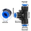 QIMEI-SHOP Pneumatic Connector T Pneumatic Connector 8 mm to 6