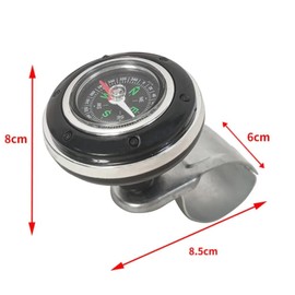 Suicide Knob for Steering Wheel Handle Boat, Wheel Spinner Knob with Compass, Steering Wheel Knobs Booster Ball for Tractor Trucks Car (Blue)