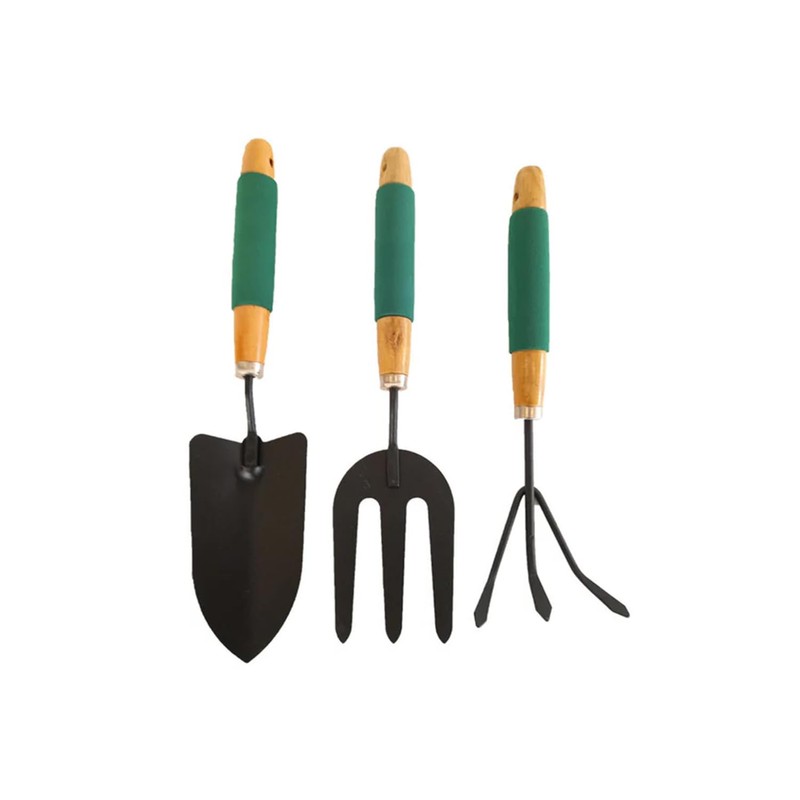 Zendea Set of 3 Garden Tools with Leaf Collecting Rake,