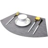 GoTCele Wedge Placemats for Round Dining Table Woven Vinyl Easy