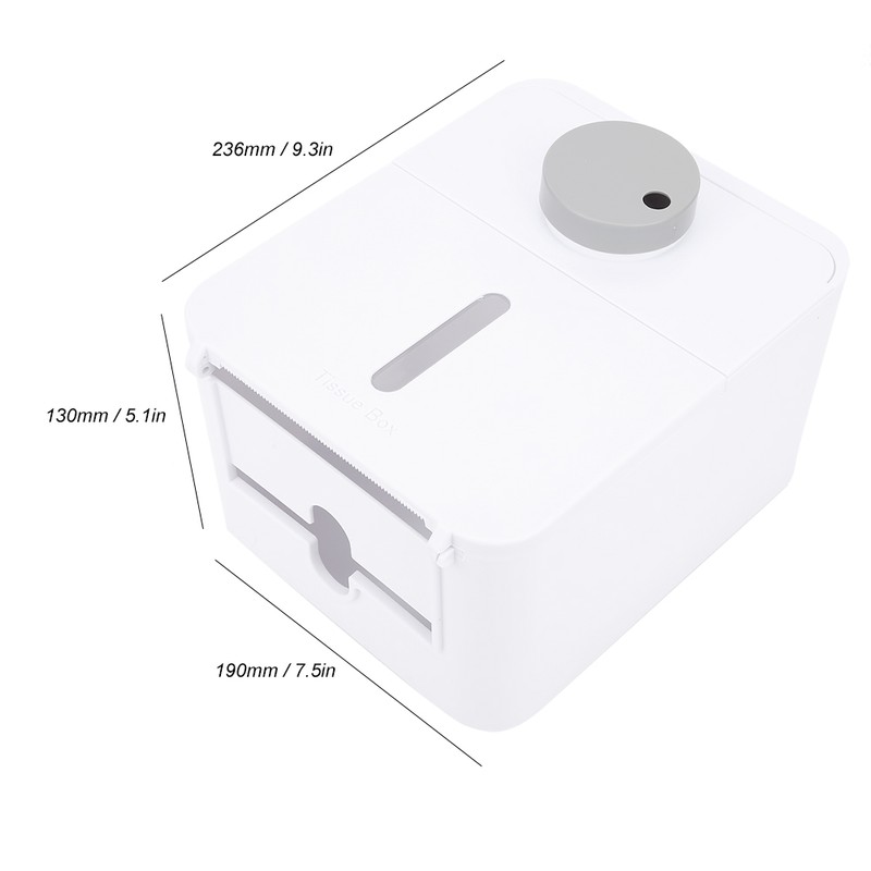 Waterproof WallMounted Toilet Roll Paper Rack Holder with Top Shelf