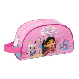 Safta GABBY'S DOLLHOUSE PARTY Large Toiletry Bag for Children, Adaptable to the Carriage, Ideal for Children from 5 to 14 Years, Comfortable and Versatile, Quality and Resilience, 26 x 16 x 9 cm,