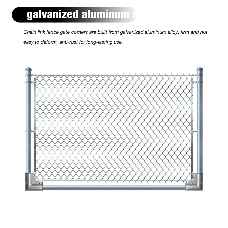 MDEOOSKY 4pcs Chain Link Fence Gate Corners Chain Link Gate