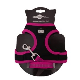 Bobby Safe Cat Harness with Lead, Harness for Extra Small Cats, Puppy Cat Harness Set, Adjustable, Reflective, Fuchsia, for Cats 3-6 kg