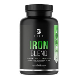 Hierro de 240 Cpsulas con Levadura de Cerveza y Espinaca. Ingredientes naturales. Iron Blend B Life.                                                  