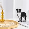 FixtureDisplays 4.3X5.5X0.4" Metal Border Collie Art Small Tabletop Wall Hanging