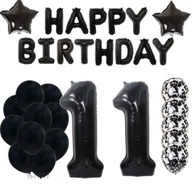 11th Birthday Decorations Party Supplies, Black Large Numbers 11 Birthday Party Supplieations,s,Anniversary Events Decorations and Sweet Party, Anniversary