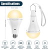 Brightown 2 Pack Rechargeable E26 LED Light Bulb with Remote