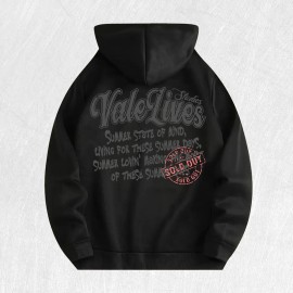 Vale Lives Summer Graphic Hoodie 100% Cotton US Warehouse 6 ColorsColor: Blue, Size: S
